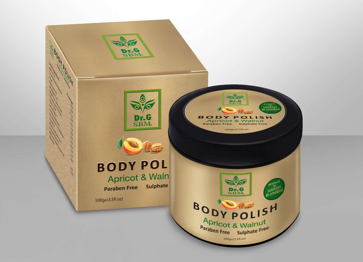 SBM BODY POLISH - Apricot & Walnut